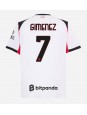 AC Milan Santiago Gimenez #7 Replika Borta Kläder 2025-26 Kortärmad AC Milan Santiago Gimenez #7 Replika Borta Kläder 2025-26 Kortärmad